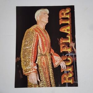 Ric Flair WCW WWE wrestler red and gold robe vintage pinup clipping 8x10.5